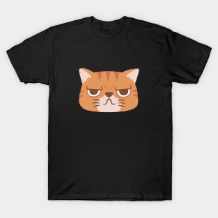 Funny Orange Tabby Cat With Grumpy Face T-Shirt